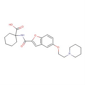 Cyclohexanecarboxylic acid,1-[[[5-[2-(1-piperidinyl)ethoxy]-2-benzofuranyl]carbonyl]amino]-