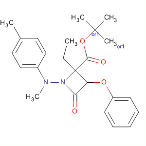 2-Azetidinecarboxylic acid,2-ethyl-1-[methyl(4-methylphenyl)amino]-4-oxo-3-phenoxy-,1,1-dimethylethyl ester, (2R,3R)-rel-