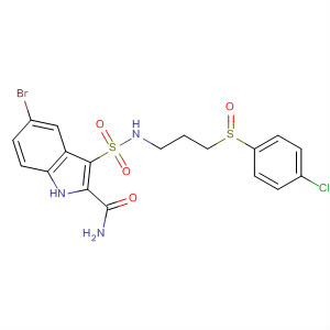 1H-Indole-2-carboxamide,5-bromo-3-[[[3-[(4-chlorophenyl)sulfinyl]propyl]amino]sulfonyl]-