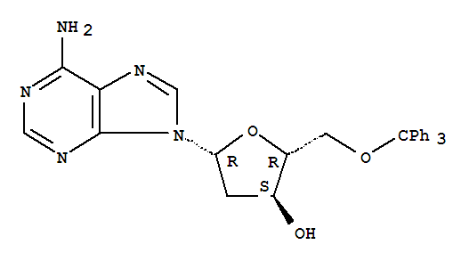 9-(2-deoxy-5-O-tritylpentofuranosyl)-9H-purin-6-amine