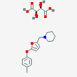 1-{[5-(4-methylphenoxy)furan-2-yl]methyl}piperidine 2,3-dihydroxybutanedioate (salt)