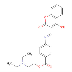 Benzoic acid,4-[[(4-hydroxy-2-oxo-2H-1-benzopyran-3-yl)methylene]amino]-,2-(diethylamino)ethyl ester