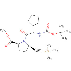 L-Proline,(2S)-2-cyclopentyl-N-[(1,1-dimethylethoxy)carbonyl]glycyl-5-[(trimethylsilyl)ethynyl]-, methyl ester, (5R)-