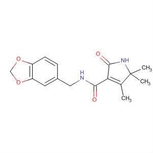 1H-Pyrrole-3-carboxamide,N-(1,3-benzodioxol-5-ylmethyl)-2,5-dihydro-4,5,5-trimethyl-2-oxo-