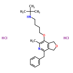 4-[(4-benzyl-6-methyl-1,3-dihydrofuro[3,4-c]pyridin-7-yl)oxy]-N-tert-butylbutan-1-amine dihydrochloride