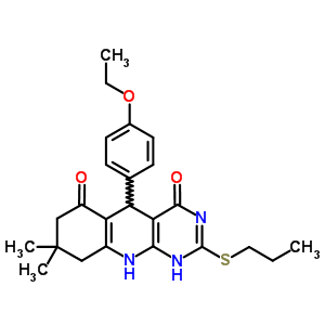 5-(4-ethoxyphenyl)-8,8-dimethyl-2-propylsulfanyl-5,7,9,10-tetrahydro-1h-pyrimido[4,5-b]quinoline-4,6-dione