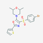 4-[4-(4-bromophenyl)sulfonyl-2-thiophen-2-yl-1,3-oxazol-5-yl]-2,6-dimethylmorpholine