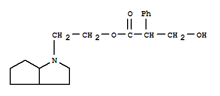 Propionic acid, 3-hydroxy-2-phenyl-, 2-(1,2,3,3a,4,5,6,6a-octahydrocyclopenta(b)pyrrol-1-yl)ethyl ester