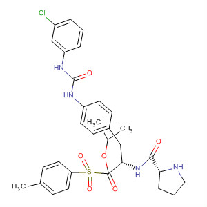 L-Phenylalanine,1-[(4-methylphenyl)sulfonyl]-L-prolyl-4-[[[(3-chlorophenyl)amino]carbonyl]amino]-, 1-methylethyl ester