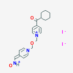 4-(cyclohexylcarbonyl)-1-[({4-[(oxoammonio)methylidene]pyridin-1(4H)-yl}methoxy)methyl]pyridinium diiodide