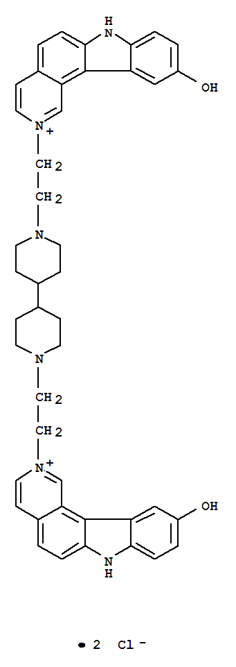 7H-PYRIDO[4,3-C]CARBAZOLIUM,2,2'-((4,4'-BIPIPERIDINE)-1,1'-DIYLDI-2,1-ETHANEDIYL)BIS(10-HYDROXY-,DICHLORIDE