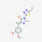 (5z)-3-(5-ethyl-1,3,4-thiadiazol-2-yl)-5-[(4-hydroxy-3-methoxyphenyl)methylidene]-2-methylimidazol-4-one