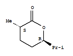 2H-Pyran-2-one,tetrahydro-3-methyl-6-(1-methylethyl)-, (3R,6S)-rel-