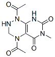 Pyrimido[5,4-e]-1,2,4-triazine-5,7(1H,6H)-dione,  1,4-diacetyl-2,3,4,8-tetrahydro-6-methyl-