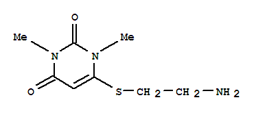 2,4(1H,3H)-Pyrimidinedione,6-[(2-aminoethyl)thio]-1,3-dimethyl-