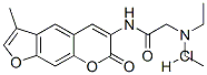 2-(Diethylamino)-N-(3-methyl-7-oxo-7H-furo(3,2-g)(1)benzopyran-6-yl)ac etamide monohydrochloride