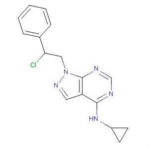 1H-Pyrazolo[3,4-d]pyrimidin-4-amine,1-(2-chloro-2-phenylethyl)-N-cyclopropyl-