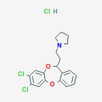 PYRROLIDINE,1-(2-(7,8-DICHLORO-11H-DIBENZO[B,E][1,4]DIOXEPIN-11-YL)ETHYL)- HCL,(+-)-
