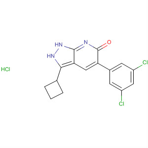 6H-Pyrazolo[3,4-b]pyridin-6-one,3-cyclobutyl-5-(3,5-dichlorophenyl)-1,2-dihydro-, monohydrochloride