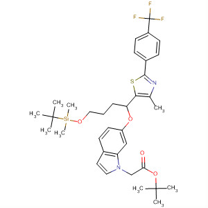 1H-Indole-1-acetic acid,6-[4-[[(1,1-dimethylethyl)dimethylsilyl]oxy]-1-[4-methyl-2-[4-(trifluoromethyl)phenyl]-5-thiazolyl]butoxy]-, 1,1-dimethylethyl ester