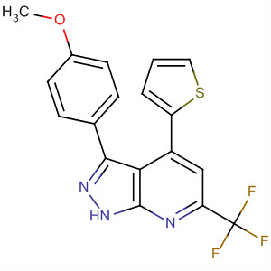 1H-Pyrazolo[3,4-b]pyridine,3-(4-methoxyphenyl)-4-(2-thienyl)-6-(trifluoromethyl)-