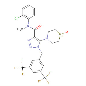 1H-1,2,3-Triazole-4-carboxamide,1-[[3,5-bis(trifluoromethyl)phenyl]methyl]-N-(2-chlorophenyl)-N-methyl-5-(1-oxido-4-thiomorpholinyl)-