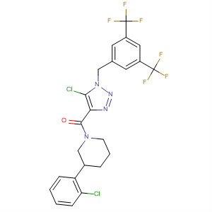 Piperidine,1-[[1-[[3,5-bis(trifluoromethyl)phenyl]methyl]-5-chloro-1H-1,2,3-triazol-4-yl]carbonyl]-3-(2-chlorophenyl)-