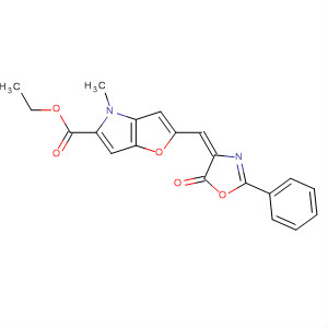 4H-Furo[3,2-b]pyrrole-5-carboxylic acid,4-methyl-2-[(E)-(5-oxo-2-phenyl-4(5H)-oxazolylidene)methyl]-, ethylester
