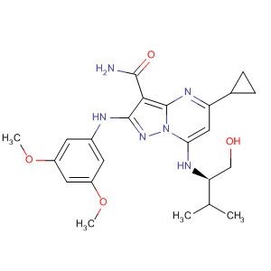 Pyrazolo[1,5-a]pyrimidine-3-carboxamide,5-cyclopropyl-2-[(3,5-dimethoxyphenyl)amino]-7-[[(1R)-1-(hydroxymethyl)-2-methylpropyl]amino]-