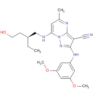 Pyrazolo[1,5-a]pyrimidine-3-carbonitrile,2-[(3,5-dimethoxyphenyl)amino]-7-[[(1S,2S)-1-(hydroxymethyl)-2-methylbutyl]amino]-5-methyl-