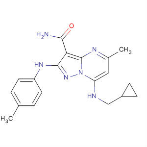 Pyrazolo[1,5-a]pyrimidine-3-carboxamide,7-[(cyclopropylmethyl)amino]-5-methyl-2-[(4-methylphenyl)amino]-