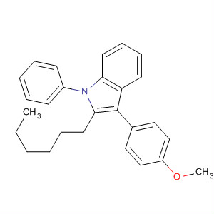 1H-Indole, 2-hexyl-3-(4-methoxyphenyl)-1-phenyl-