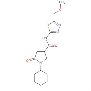 3-Pyrrolidinecarboxamide,1-cyclohexyl-N-[5-(methoxymethyl)-1,3,4-thiadiazol-2-yl]-5-oxo-