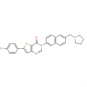 Thieno[3,2-d]pyrimidin-4(3H)-one,6-(4-chlorophenyl)-3-[6-(1-pyrrolidinylmethyl)-2-naphthalenyl]-