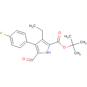 1H-Pyrrole-2-carboxylic acid, 3-ethyl-4-(4-fluorophenyl)-5-formyl-,1,1-dimethylethyl ester