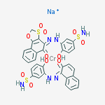 SODIUM (4-HYDROXY-3-((2-HYDROXY-NAPHTHALEN-1-YL)AZO)BENZENESULFONAMIDATO(2-))(4-HYDROXY-3-((5-HYDROXYNAPHTH(2,1-D)-1,3-OXATHIOL-4-YL)AZO)BENZENESULFONAMIDE S,S-DIOXIDATO(2-))CHROMATE(1-)