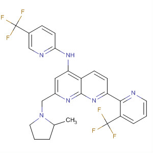 1,8-Naphthyridin-4-amine,2-[(2-methyl-1-pyrrolidinyl)methyl]-7-[3-(trifluoromethyl)-2-pyridinyl]-N-[5-(trifluoromethyl)-2-pyridinyl]-