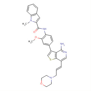 1H-Indole-2-carboxamide,N-[4-[4-amino-7-[(1E)-3-(4-morpholinyl)-1-propenyl]thieno[3,2-c]pyridin-3-yl]-2-methoxyphenyl]-1-methyl-