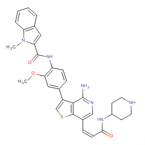 1H-Indole-2-carboxamide,N-[4-[4-amino-7-[(1Z)-3-oxo-3-(4-piperidinylamino)-1-propenyl]thieno[3,2-c]pyridin-3-yl]-2-methoxyphenyl]-1-methyl-