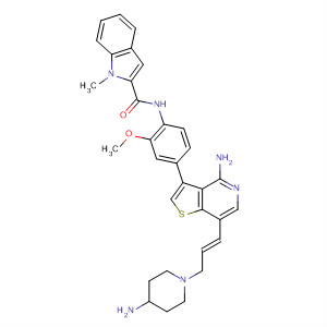 1H-Indole-2-carboxamide,N-[4-[4-amino-7-[(1E)-3-(4-amino-1-piperidinyl)-1-propenyl]thieno[3,2-c]pyridin-3-yl]-2-methoxyphenyl]-1-methyl-
