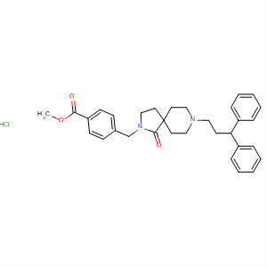 Benzoic acid,4-[[8-(3,3-diphenylpropyl)-1-oxo-2,8-diazaspiro[4.5]dec-2-yl]methyl]-,methyl ester, monohydrochloride