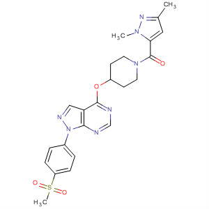Piperidine,1-[(1,3-dimethyl-1H-pyrazol-5-yl)carbonyl]-4-[[1-[4-(methylsulfonyl)phenyl]-1H-pyrazolo[3,4-d]pyrimidin-4-yl]oxy]-
