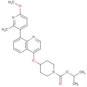 1-Piperidinecarboxylic acid,4-[[8-(6-methoxy-2-methyl-3-pyridinyl)-4-quinolinyl]oxy]-, 1-methylethylester