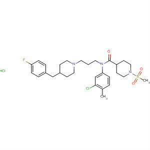 4-Piperidinecarboxamide,N-(3-chloro-4-methylphenyl)-N-[3-[4-[(4-fluorophenyl)methyl]-1-piperidinyl]propyl]-1-(methylsulfonyl)-, monohydrochloride