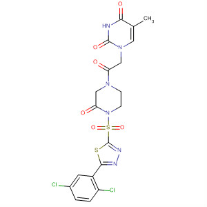 Piperazinone,1-[[5-(2,5-dichlorophenyl)-1,3,4-thiadiazol-2-yl]sulfonyl]-4-[(3,4-dihydro-5-methyl-2,4-dioxo-1(2H)-pyrimidinyl)acetyl]-
