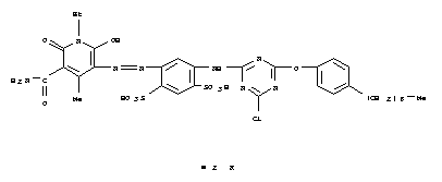 dipotassium 4-[[5-(aminocarbonyl)-1-ethyl-1,6-dihydro-2-hydroxy-4-methyl-6-oxo-3-pyridyl]azo]-6-[[4-chloro-6-(4-nonylphenoxy)-1,3,5-triazin-2-yl]amino]benzene-1,3-disulphonate