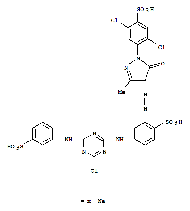 4-[[4-chloro-6-[(3-sulphophenyl)amino]-1,3,5-triazin-2-yl]amino]-2-[[1-(2,5-dichloro-4-sulphophenyl)-4,5-dihydro-3-methyl-5-oxo-1H-pyrazol-4-yl]azo]benzenesulphonic acid, sodium salt
