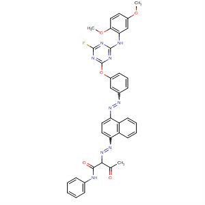 Butanamide,2-[[4-[[3-[[4-[(2,5-dimethoxyphenyl)amino]-6-fluoro-1,3,5-triazin-2-yl]oxy]phenyl]azo]-1-naphthalenyl]azo]-3-oxo-N-phenyl-