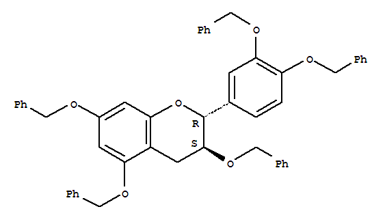 (2R-trans)-2-[3,4-bis(phenylmethoxy)phenyl]-3,4-dihydro-3,5,7-tris(phenylmethoxy)-2H-1-benzopyran