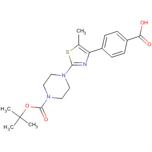 1-Piperazinecarboxylic acid,4-[4-(4-carboxyphenyl)-5-methyl-2-thiazolyl]-, 1-(1,1-dimethylethyl) ester